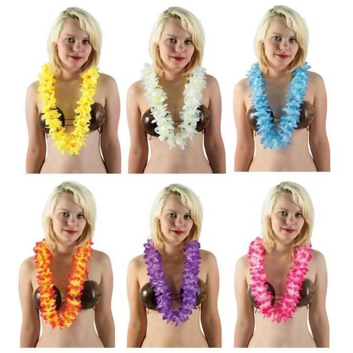 Collier Hawaïen multicolore en plastique Collier Hawaïen multicolore en plastique