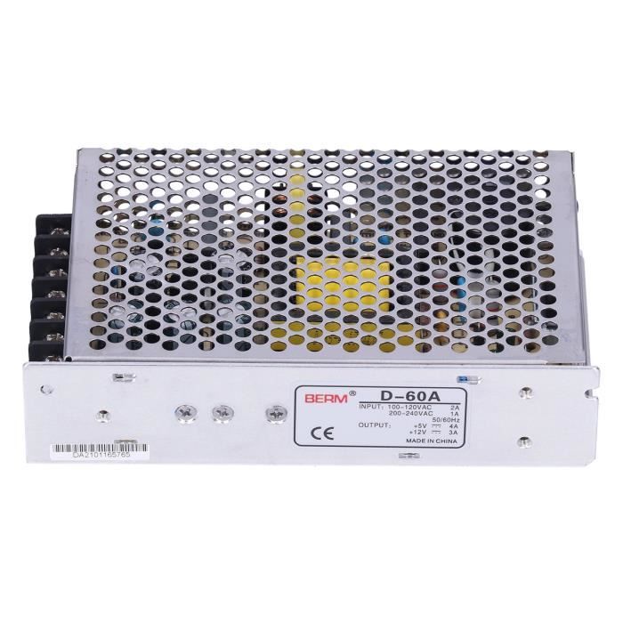 Alimentation LED 60A 5V N300V5 - Entrée 200-240V AC - Pour éclairage LED, Caméras, électronique