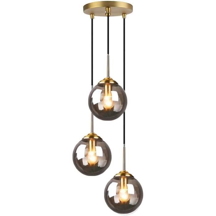 Suspension Industrielle Vintage Chrasy - Verre Vert - Plafonnier E27 LED