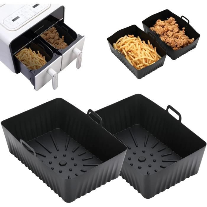 Moules Silicone Pour Friteuse Air COSORI Turbo Tower Pro – 2 Pièces, Compatible 6.5L Et 4.3L