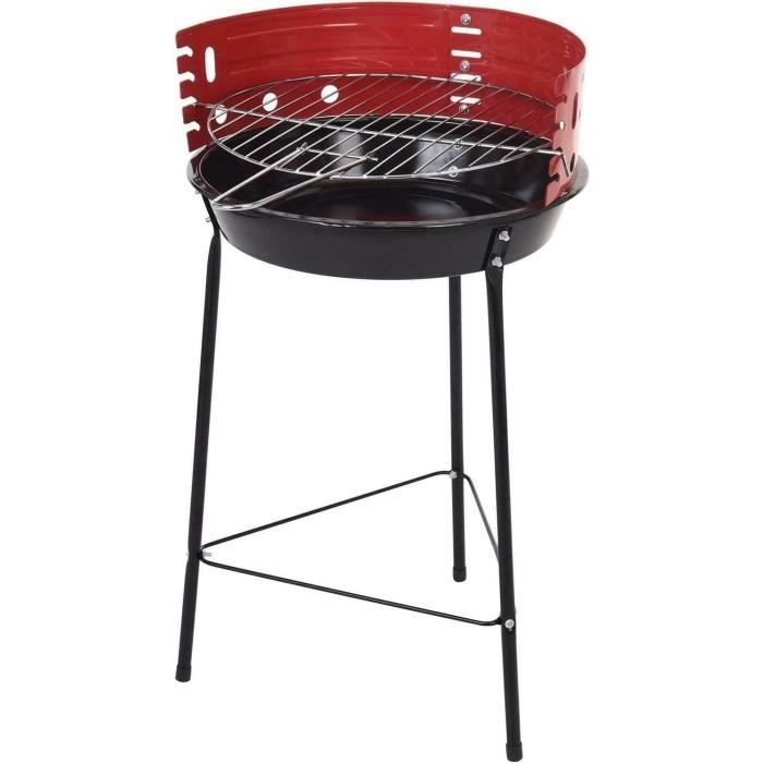 13" Jardin Camping Patio Ronde Rotisserie Spit Grill Barbecue À Charbon