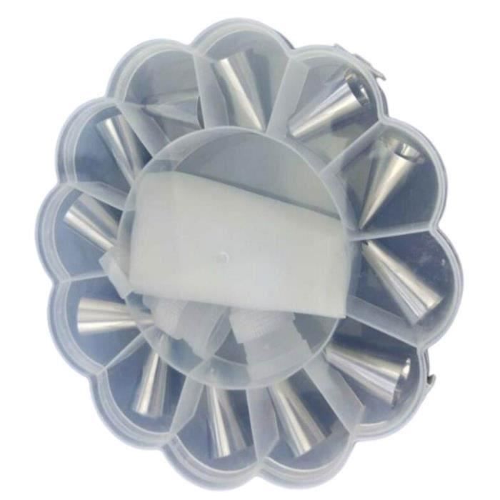 Chikanb 5 Pièces En Acier Inoxydable Buses De Tuyauterie Ensemble De Conseils, Pétale De Rose Douilles Pâtisserie, Décoration De Gâteau Cuisine Outil Accessoires Pour L'anniversaire, Argent