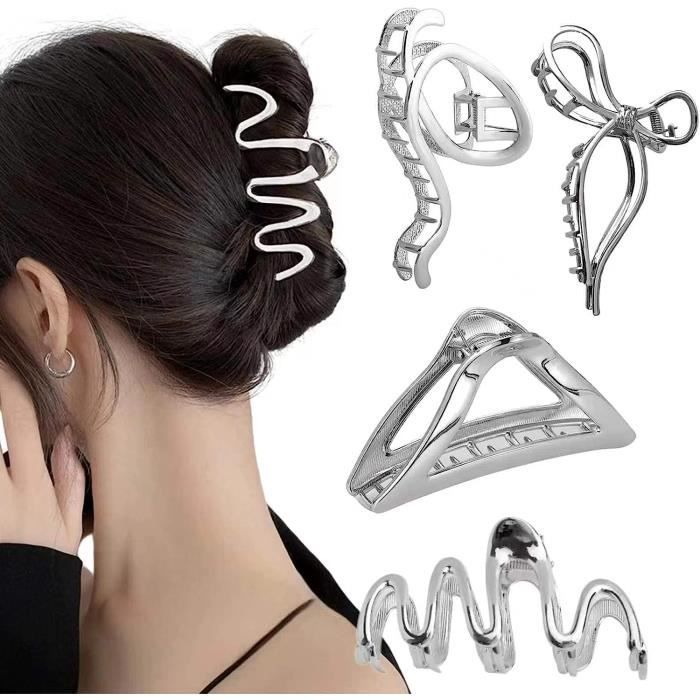 Lot de 12 petites pinces à cheveux en métal pour filles, pinces