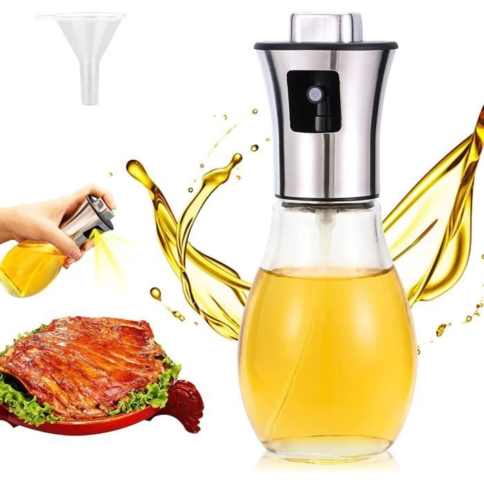 Pulvérisateur D'Huile HIYAA 100ml Verre - Brosse Inox Et Entonnoir | Cuisine Saine Et Barbecue