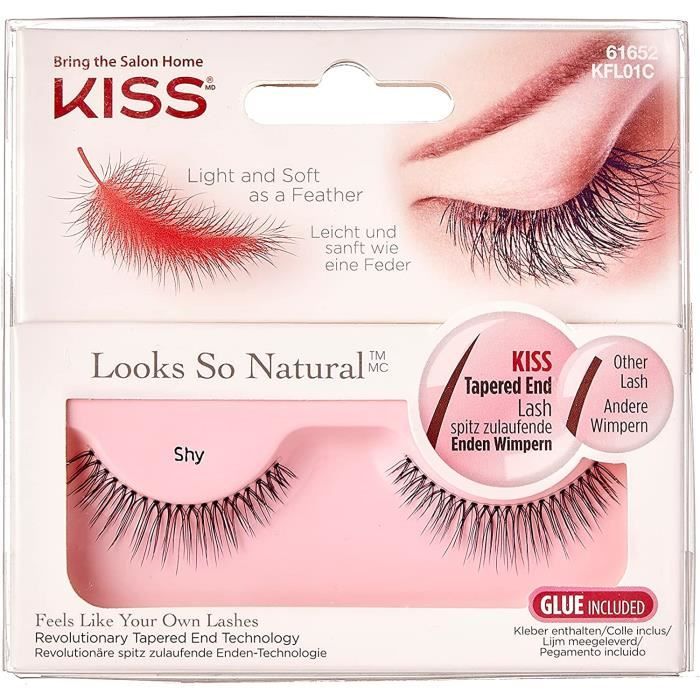Kiss Faux cils Look So Natural Lash Shy 14 gr75 Cdiscount Au quotidien