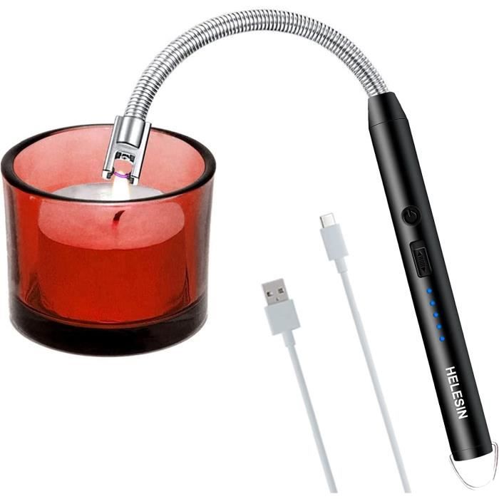 Allume-Bougie électrique Coupe-Vent USB Briquet à Arc Long avec Verrouillage de sécurité Allume-Bougie électrique Coupe-Vent USB Briquet à Arc Long avec Verrouillage de sécurité