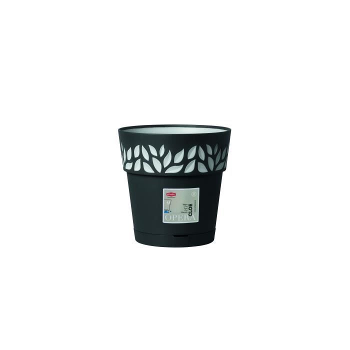 Pot auto-arrosant Stefanplast Cloe Anthracite Plastique 15 x 15 x 15 cm (12 Unités)