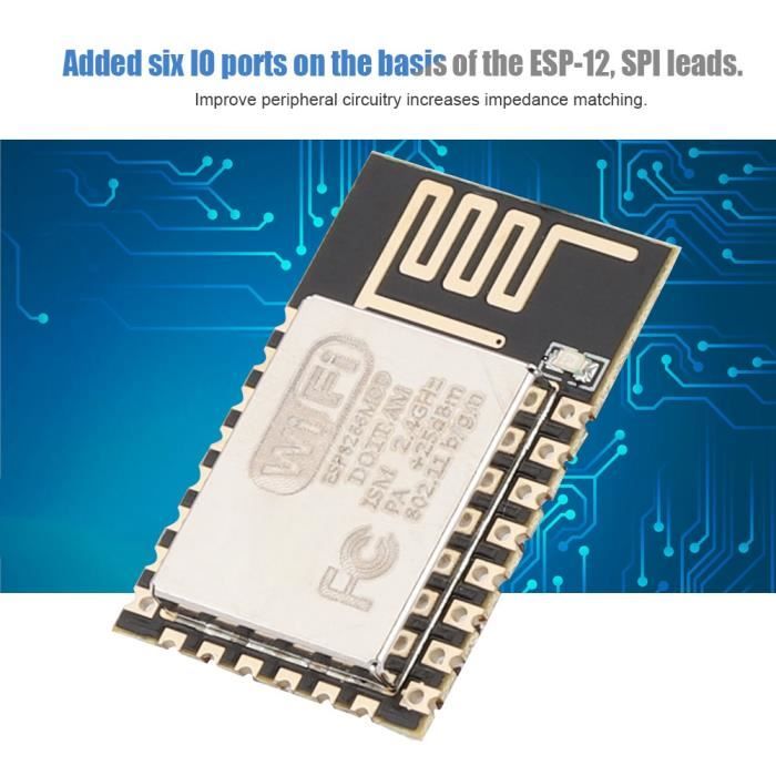 Tbest WIFI série Module Wifi ESP-12E, Module émetteur-récepteur sans ...