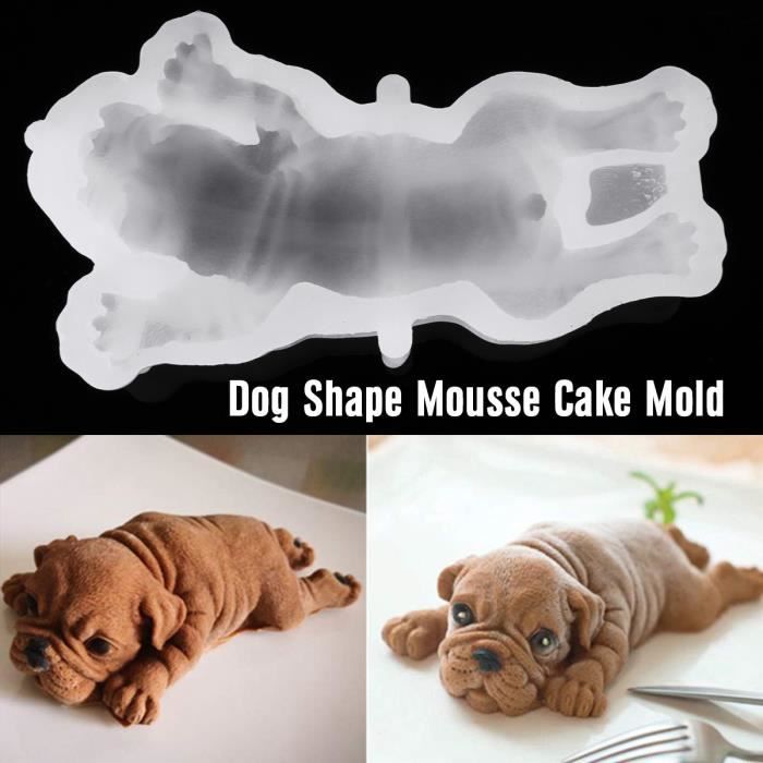 Batterie D Alimentation Informatique Chien Forme Gateau Moule Chocolat Bonbons Gelee Savon 3d Silicone Moule Dormir Chien Forme Cdiscount Maison