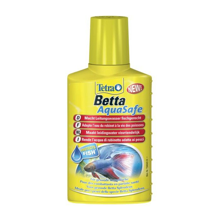 Produit de traitement pour aquariums - Tetra - Aquasafe 100 Ml - Poisson exotique - 100 Ml - Jaune