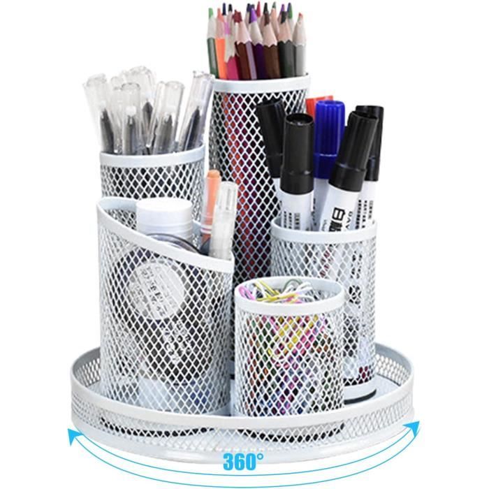 Porte-stylos Métal Doré Ajouré X4 – Rangement Bureau Déco, Pour Crayons, Pinceaux Maquillage, Ustensiles