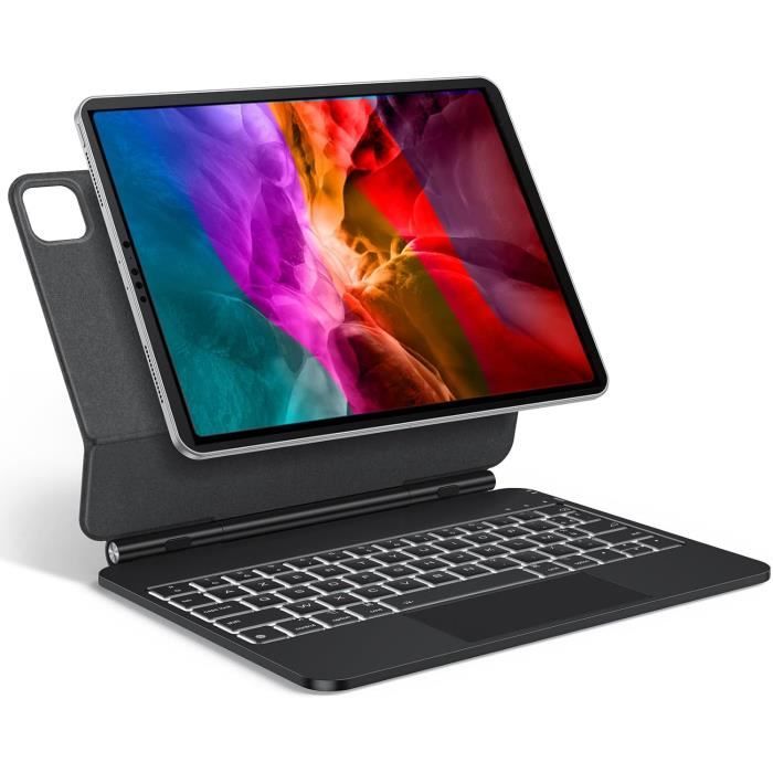 Clavier Bluetooth Rétroéclairé AZERTY - Compatible IPad, Mac, PC, Android, TV, Portable Léger
