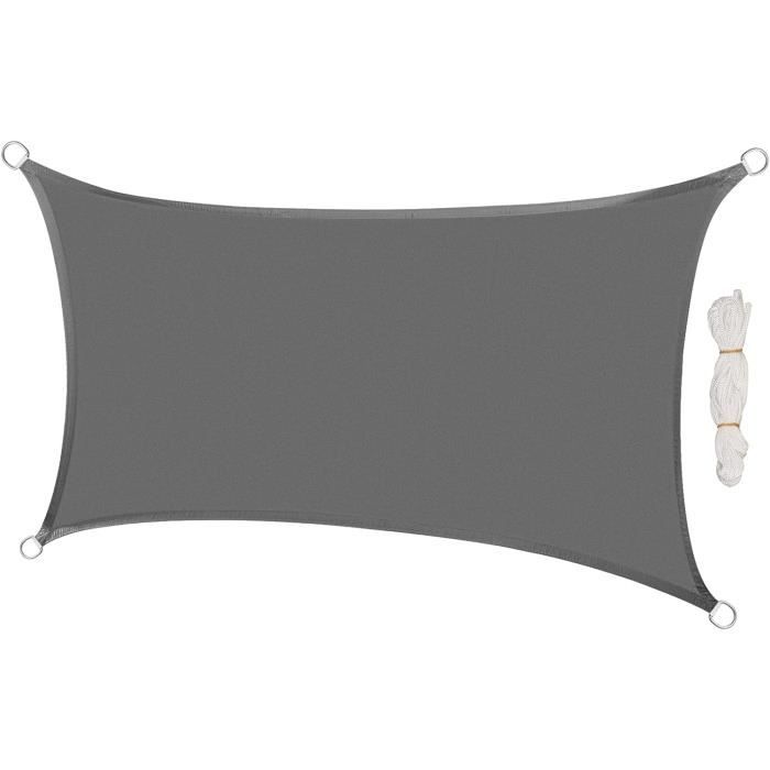 Voile Ombrage Rectangulaire étanche 2 x 3 m Résistant aux UV Auvent d