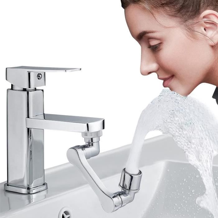 XINMENG Tête De Robinet Universelle 1440° Rotative - 2 Modes D'eau : Doux Et Jet - Économise L'eau Et Anti-éclaboussures