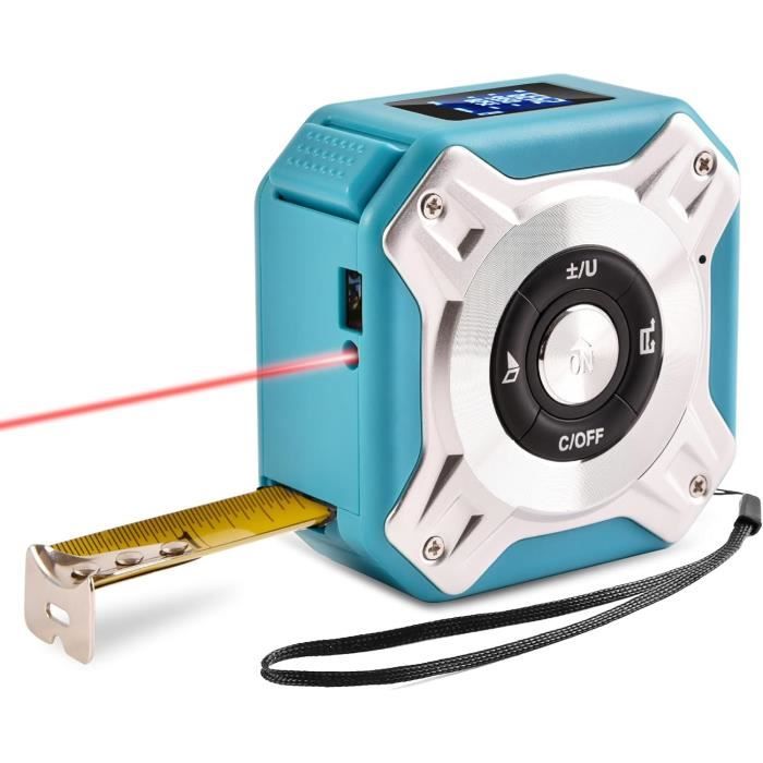Mètre Laser Numérique MiLESEEY XTAPE1 – Portée 100 M, Précision ±1/16" – Laser Vert, écran Rotatif – Avec Appli – Lames Remplaçables