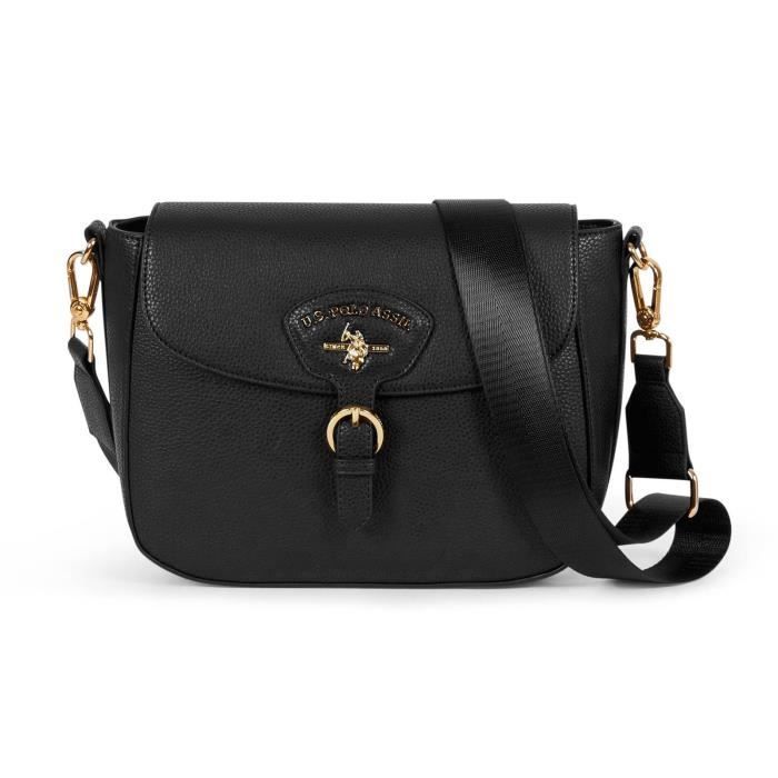 U.S. POLO ASSN. Stanford Flap Crossbody Bag Black [148292] sac à
