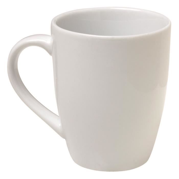 Lot de 6 Mugs en porcelaine 8 cm - blanc, Pomax (x 6)  La Belle Vie :  Courses en Ligne - Livraison à Domicile