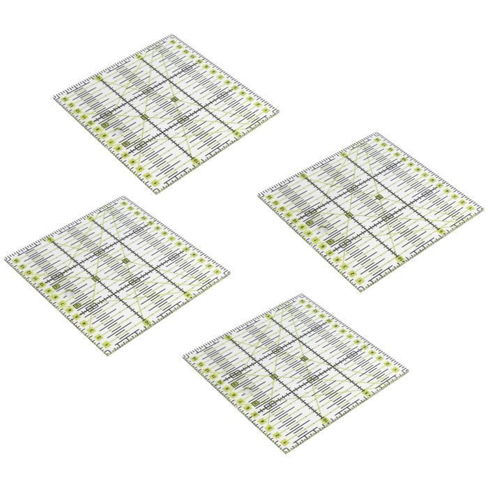 Règle De Coupe Acrylique Janrax 30 Cm - Transparente Avec Bord En Acier Pour Coupes Précises