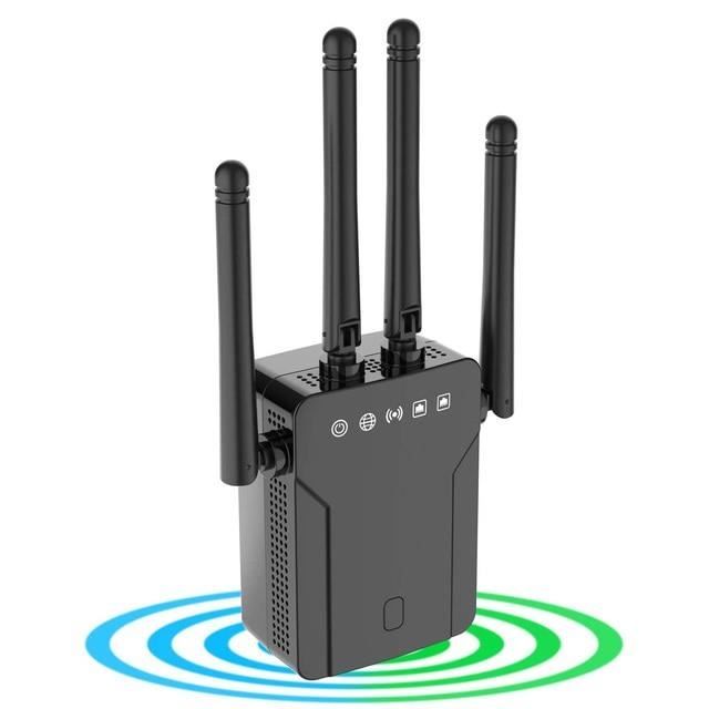Répétiteur,Black-EU plug--Répéteur WiFi double bande 1200 et 5G, 2.4 ...