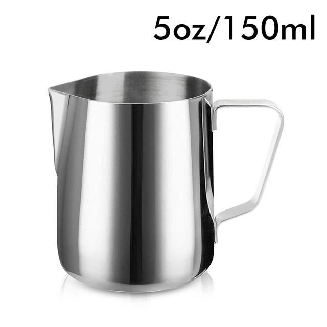 Pichet à Mousse De Lait 600ml Acier Inoxydable Orange - Bec Pointu Précis, Poignée Confortable Pour Latte Art Maison