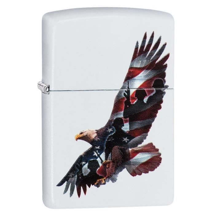 Briquet Zippo 60.002.139 Drapeau Américain - Collection Printemps 2016 - Chromé Brillant