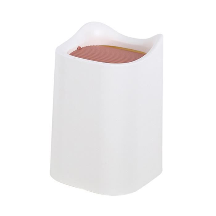 Mini Poubelle De Comptoir En Acier Inoxydable - 12x16,8 Cm, Couvercle Pivotant, Pour Bureau, Cuisine, Salle De Bain - 11