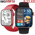 13 HW16 Smartwatch Série 6 Appel Bluetooth BRICOLAGE Dail Fitness Bracelet Écran Partagé Jeux Montre  Silver add Metal S -IN2216-1