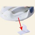 Bébé Réducteur de Toilette Rehausseur WC Enfant Siège de Toilette Avec Coussin Poignée Dossier Antidérapants ergonomique gris-1