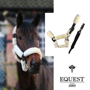 B Vertigo Licol Tremblant Avec Peau De Mouton Marron Taille C - Harnais Cheval Confortable