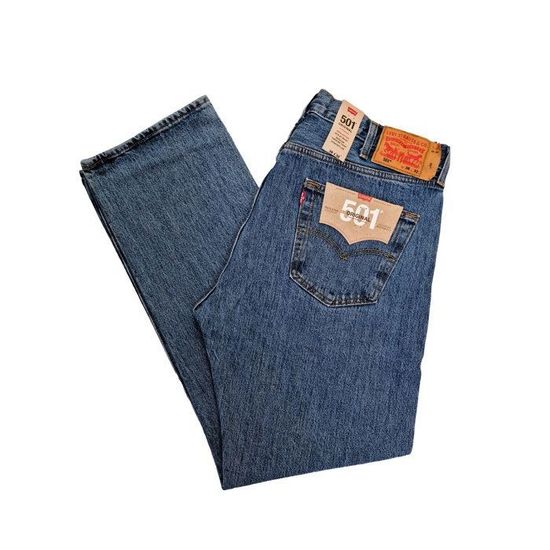 Jean Droit Levi's Signature - Taille 32/32 - Bleu Délavé Moyen - Coton Denim - Occasion Très Bon état