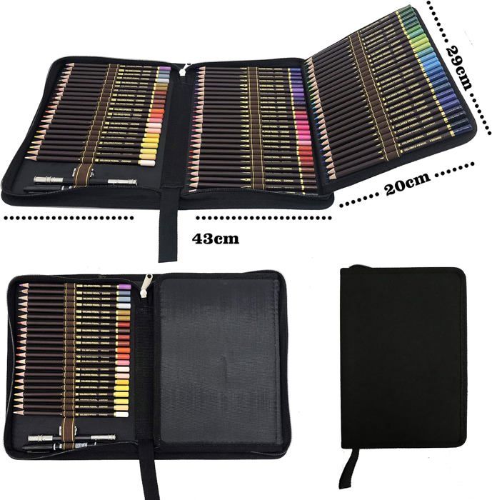 Crayon de Couleur pro Materiel Dessin,120 Dessin Crayon de Bois Set pré