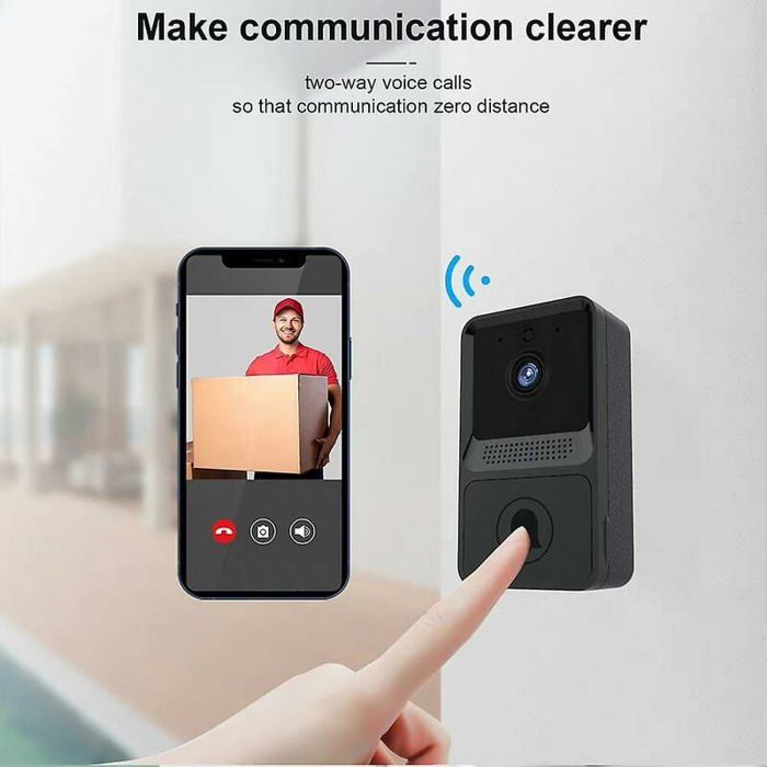 Interphone Vidéo Wifi Sans Fil V-TAC - Sonnette Avec Caméra Et Notification App - Compatible Alexa