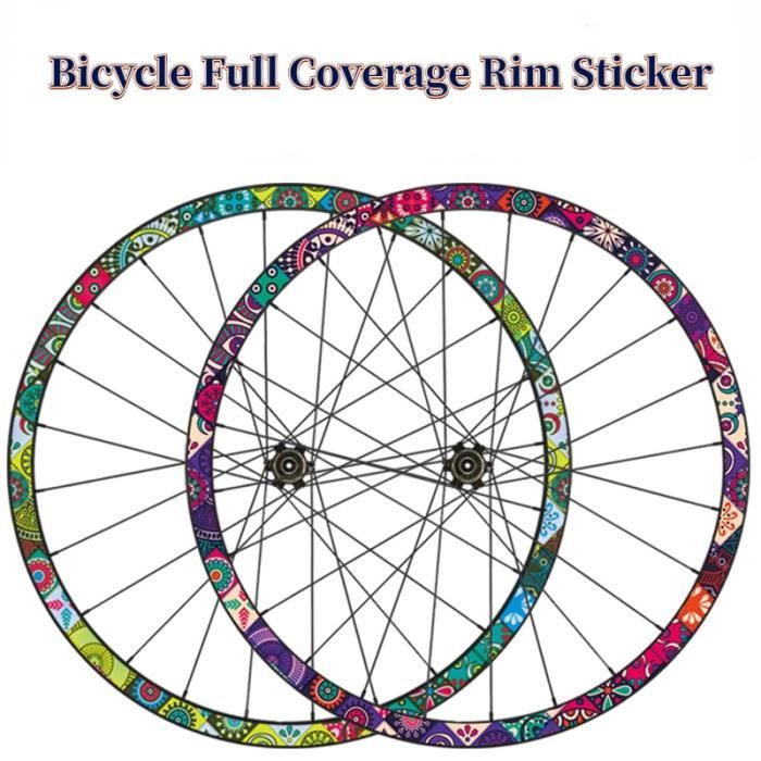 Autocollants Jantes Vélo 26-29 Pouces - Stickers Roue VTT Orange 28-29''