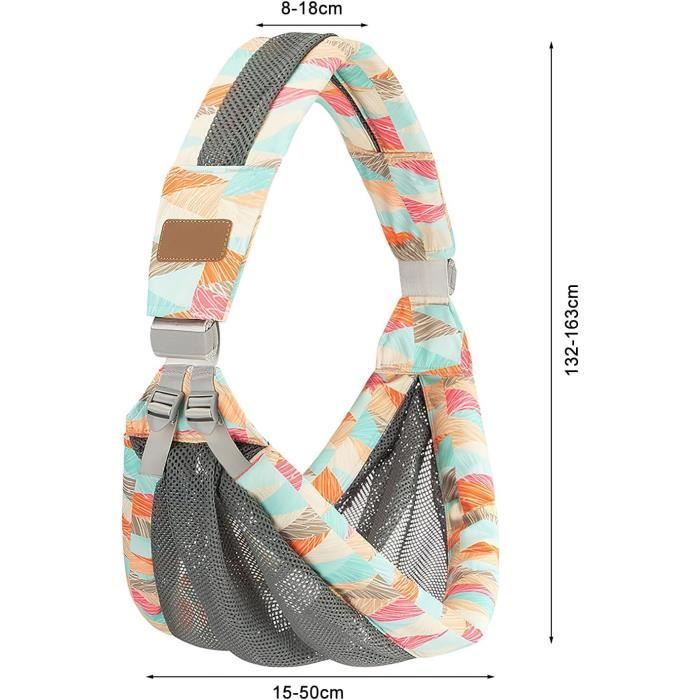 FairyPeach Porte-bébé Réglable 0-36 Mois (max 20 Kg) – Écharpe De Portage Multifonction En Polyester/coton, Avec Bavoir Offert