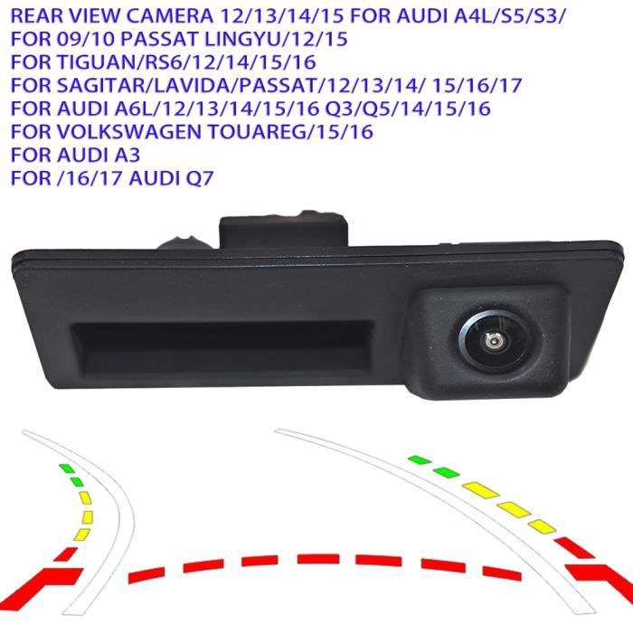 Caméra De Recul Pour Audi A3, A4, A6, S3, S4, RS3, RS4, Q7 - Montage Poignée Coffre, Angle 135°, Vision Nocturne, étanche IP67