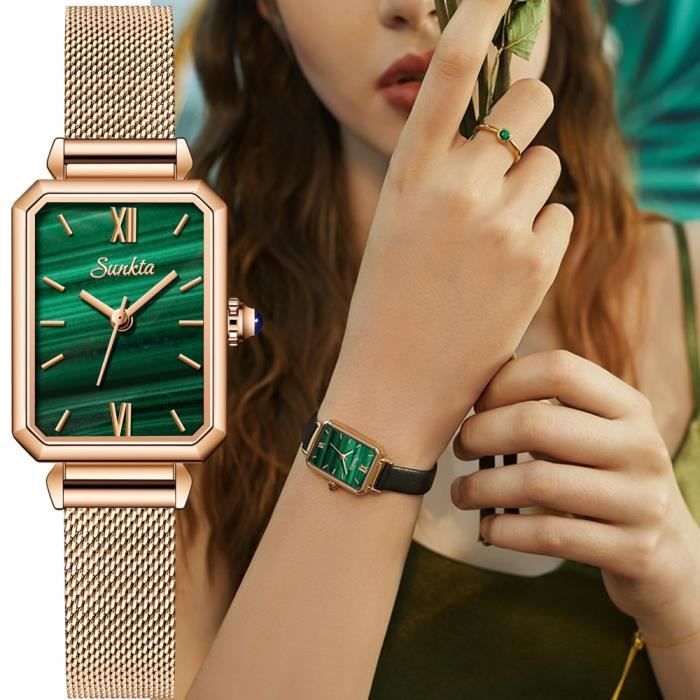 Montres,montre bracelet à Quartz pour femmes,Ultra mince,marque de