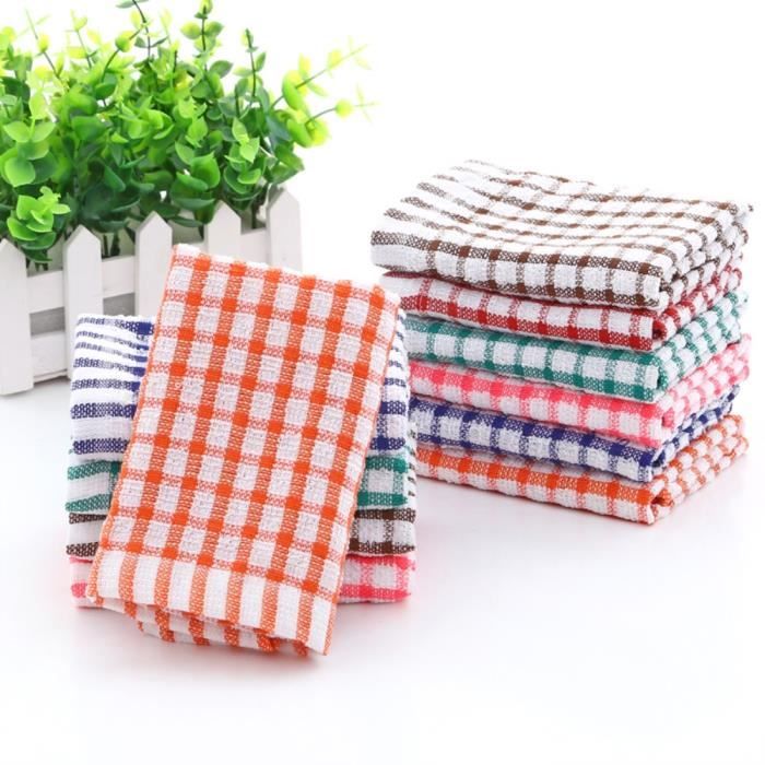 Lot De 6 Torchons De Cuisine 100% Coton Professionnels - 75x50cm, Blanc, Séchage Rapide - Qualité Restaurant