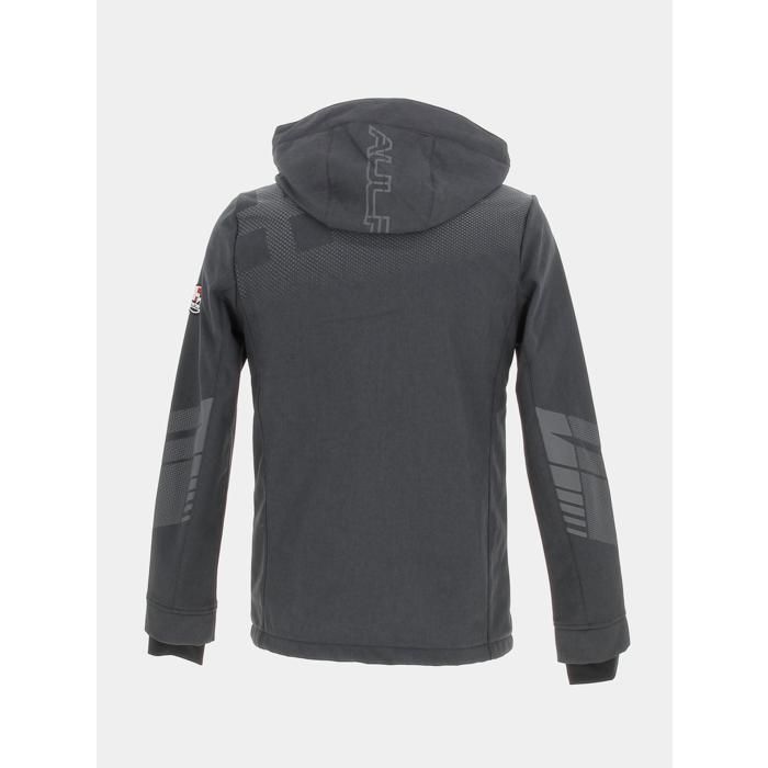 Tommy Hilfiger Veste softshell grise à capuche et fermeture