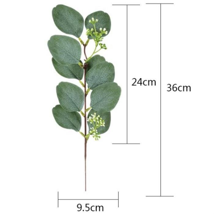 20 PièCes de Tige de Feuille D'Eucalyptus Artificielle et Branche de Graine  Blanche Bouquet de Fleurs Vertes DéCoration de - Cdiscount Maison