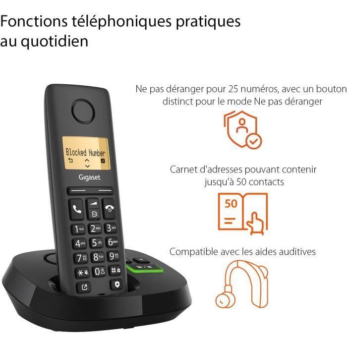 Gigaset E290A Duo – Téléphones Sans Fil Pour Senior – Blanc – État Neuf