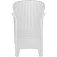 Dmora Fauteuil modulable effet rotin, Made in Italy, 60 x 58 x 89 cm, couleur blanc-2