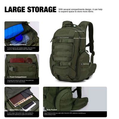 Sac à dos de randonnée militaire - Grande capacité - Armée Tactique Sac à dos de randonnée militaire - Grande capacité - Armée Tactique