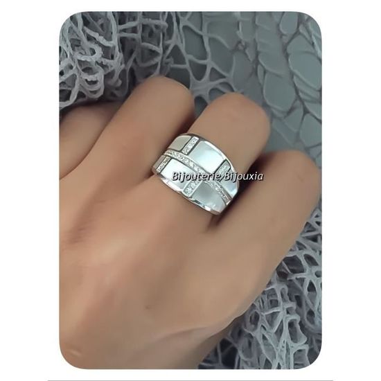 Bague En Argent 925/1000ème Avec Zircons - Modèle Serpent, Taille 52, Neuve Sans Boîte