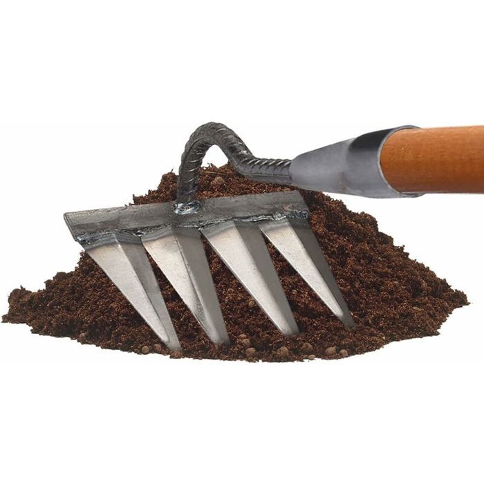 Râteau De Jardin Bellota 951-10 à 10 Dents - Tête Acier Robuste Pour Travaux Moyens