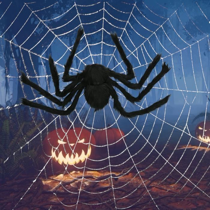 Lot De 6 Araignées Poilues Halloween | Décoration Effrayante Pour Maison Et Jardin | Taille 6.5x7 Cm