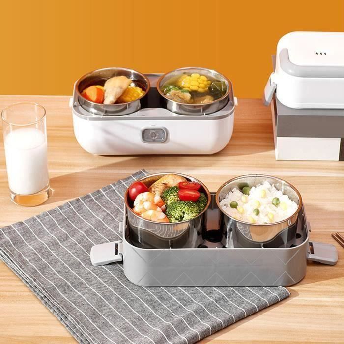Boîte à lunch électrique, boîte à bento chauffée pour adulte, boîte à lunch  auto-chauffante à 2 couches, réchauffeur de nourriture