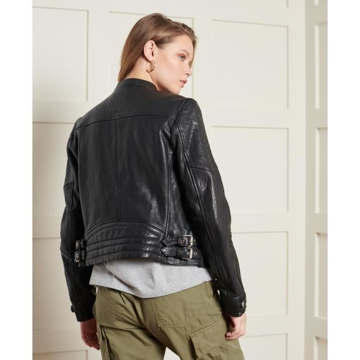 Veste cuir hotsell superdry femme