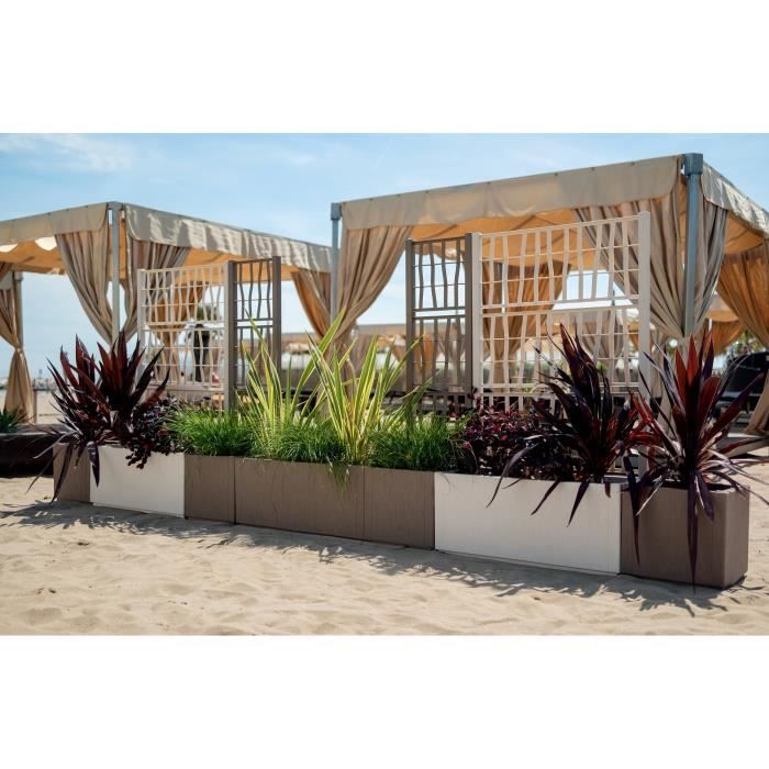Plantenbak met latwerk 80x40x121,5 cm polypropeen
