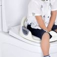 Bébé Réducteur de Toilette Rehausseur WC Enfant Siège de Toilette Avec Coussin Poignée Dossier Antidérapants ergonomique gris-3