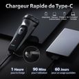 Rasoir Électrique Sans Fil SEJOY - Têtes Rotatives 3D - Charge Rapide 1H - Tondeuse Barbe Pop-up - Gris-3
